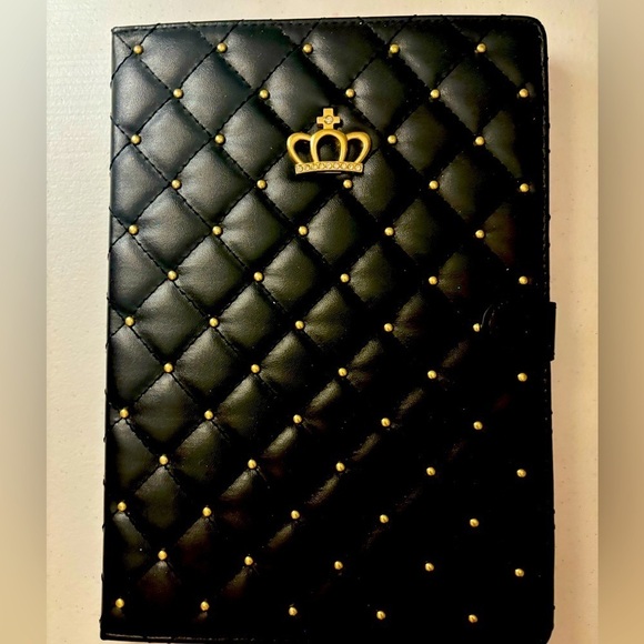 Other - iPad Case 10” Black Pink Studded With Crown